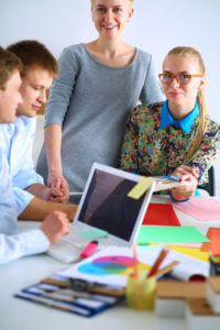 62010236 - young business people working at office on new project.